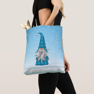 Schattigee Blue Gnome Canvas tas