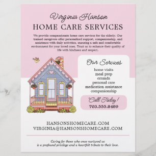 Schattigee Blue House Caregiver Caretaker Services Flyer