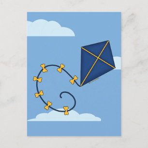 Schattigee Blue Kite Briefkaarten