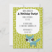 Schattigee Blue Raccoon Party Uitnodiging (Voorkant)