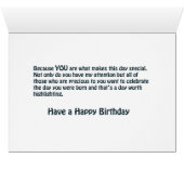 Schattigee Blue Robot Verjaardag (Binenzijde Horizontaal (Onderkant))