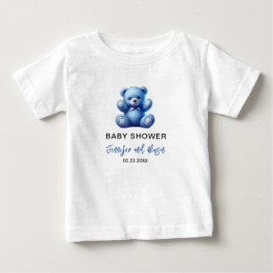 Schattigee Blue Teddy Bear Baby Boy Shower