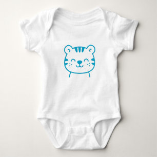 Schattigee Blue Tiger Baby Boy Bodysuit