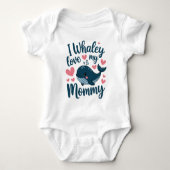 Schattigee Blue Whale I Whaley Love My Mommy Romper (Voorkant)