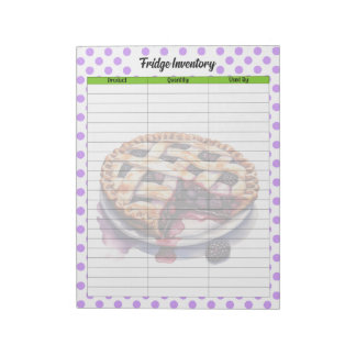 Schattigee Blueberry koelkast Inventory Notitieblok