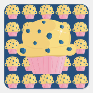 Schattigee Blueberry Muffin Stickers