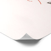 Schattigee Blush Coquette Bow Baby shower Welkom Poster (Hoek)