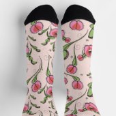 Schattigee Blush Pink Venus Flytrap Vastgelopen op Sokken (Top)