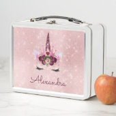 Schattigee Blush Roze Eenhoorn Monogram School (In situ)