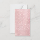 Schattigee Blush Roze Eenhoorn Valentijnsdag Party Notitiekaartje (Achterkant)