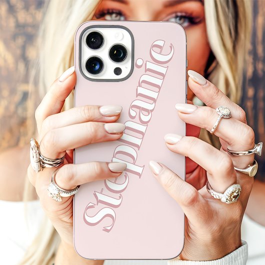 Schattigee Blush Roze Minimalistische Aangepaste N Case-Mate iPhone Case