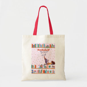 Schattigee boekenplank tote bag