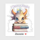 *~* Schattigee Boeklezing Baby Dragon AP88 I DEVOU Sticker (Vel)