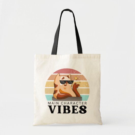 Schattigee boekliefhebber hoofdpersonage vibes tote bag (Voorkant)