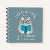 Schattigee boekliefhebber lezen Custom Journal Notitieboek (Voorkant)