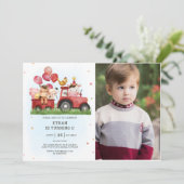 Schattigee Boerderijdieren Barnyard 1e Verjaardag Kaart (Staand voorkant)