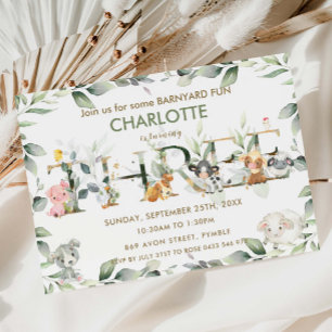 Schattigee Boerderijdieren Barnyard Greenery 3d Ve Kaart