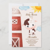 Schattigee Boerderijdieren Groen Jongensschuur Bab Kaart (Voorkant)