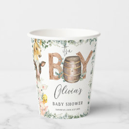 Schattigee Boerderijdieren Groen Jongensschuur Bab Papieren Bekers