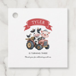 Schattigee Boerderijdieren Koe Varkensverjaardag Bedankjes Labels