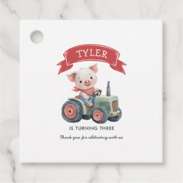 Schattigee Boerderijdieren Varkensverjaardagsfeest Bedankjes Labels