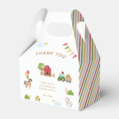 Schattigee Boerderijdieren Verjaardag Dank u Bedankdoosjes (Achterkant)