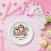 Schattigee boerderijdieren Verjaardag Papieren Bordje (Feest)