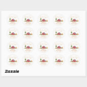 Schattigee Boeren Markt Barnyard Baby shower Ronde Sticker (Vel)
