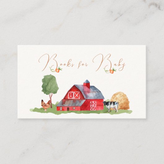 Schattigee Boeren Markt Barnyard Boeken voor Baby Informatiekaartje (Voorkant)