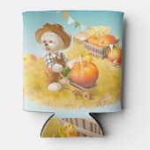 Schattigee Boerenhond met Pompoen Blikjeskoeler (Voorkant)