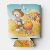 Schattigee Boerenhond met Pompoen Blikjeskoeler (Achterkant)