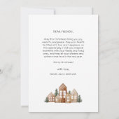 Schattigee Boho Beige Kerst Baby Angel Feestdagenkaart (Achterkant)