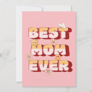 Schattigee Boho 'Beste Mam Ooit' Feestdagenkaart