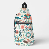 Schattigee Boho bladeren en bloemen Sling Bag (Voorkant)