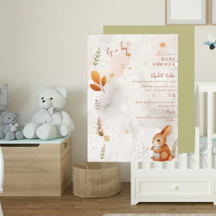 Schattigee Boho Bunny Het is een Boy Baby shower Kaart
