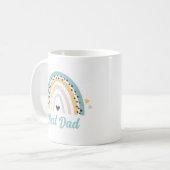 Schattigee Boho Chic Blue Rainbow aangepaste naam  Koffiemok (Voorkant links)