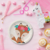 Schattigee Boho Chic Fox Papieren Bordje (Feest)
