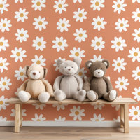 Schattigee Boho Daisies bewerkbare achtergrondkleu