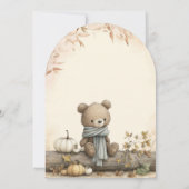 Schattigee boho Herfst Onze kleine pompoenverjaard Kaart (Achterkant)