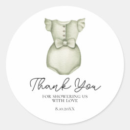 Schattigee Boho kleding meisje Baby shower Sticker