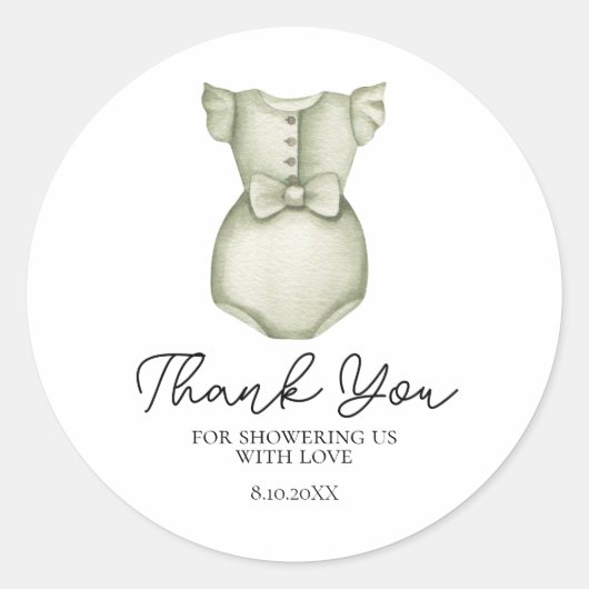 Schattigee Boho kleding meisje Baby shower Sticker (Voorkant)