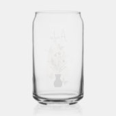 Schattigee Boho Line Art Bloemen en Vlinders Blikvorm Glas (Achterkant)