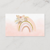 Schattigee Boho Pampas Grass roze Regenboog Boeken Informatiekaartje (Achterkant)