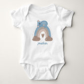 Schattigee Boho regenboog met slaapkoala monogram Romper (Voorkant)