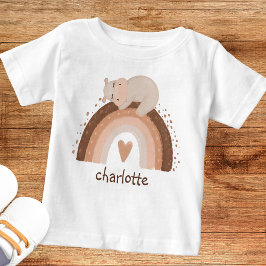 Schattigee Boho Regenboog met Slaapnijlpaard Monog