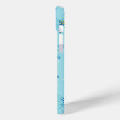 Schattigee boho retro glow Gepersonaliseerde blauw Case-Mate iPhone Case (Achterkant / Links)