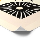 Schattigee Boho Retro Zon Kleurrijk Poster (Hoek)