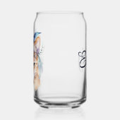 Schattigee boho waterverf hippie cat design blikvorm glas (Links)