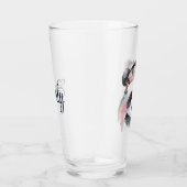 Schattigee boho waterverf hippie panda ontwerp glas (Rechts)