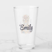 Schattigee boho waterverf hippie tijger ontwerp glas (Achterkant)